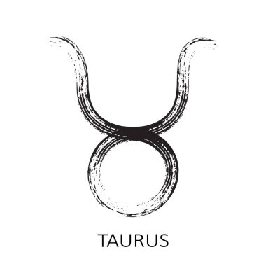 Beyaz arka plan üzerinde boğa izole burç. Öğe Astroloji ve astrolojik tahmin için Tasarla.