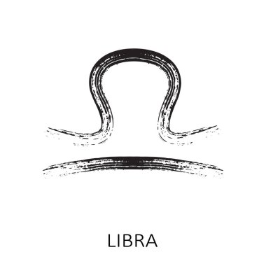 Beyaz arka plan üzerinde terazi izole burç. Öğe Astroloji ve astrolojik tahmin için Tasarla.