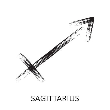 Beyaz arka plan üzerinde yay izole burç. Öğe Astroloji ve astrolojik tahmin için Tasarla.