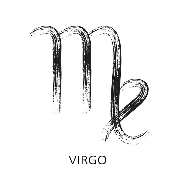 Zodiac Sign Virgo Isolated White Background Design Element Horoscope Astrological — Stock Vector