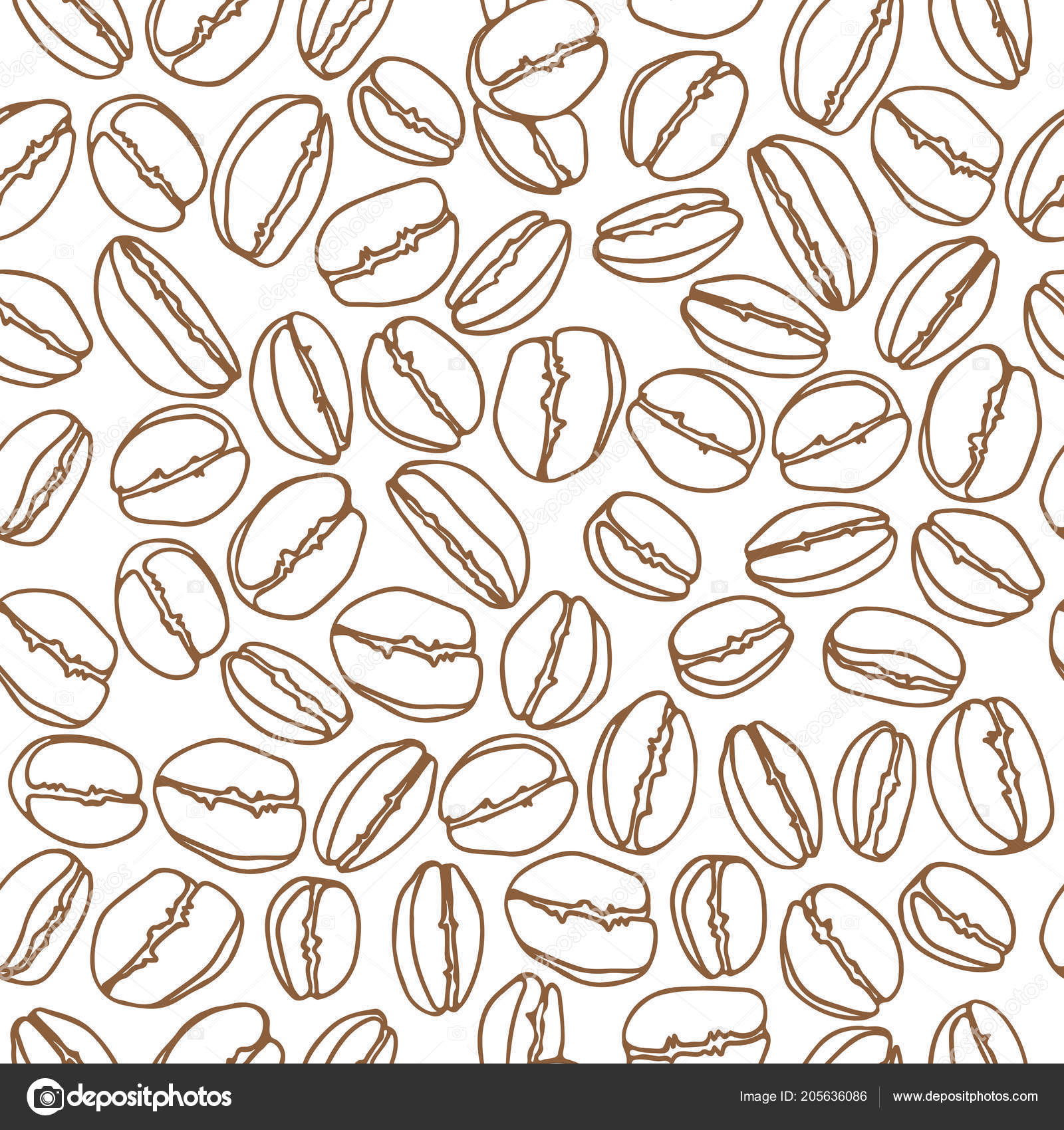 Coffee Beans White Background Seamless Pattern Textile Prints Gift Wrap ...