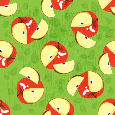 Apple seamless modeli. Hediye paketi veya kumaş tasarım öğesi.