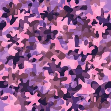 Trendy moda kamuflaj seamless modeli. Kadın stil camo tekrar Yazdır giyim. Tasarım öğesi kumaş veya duvar kağıdı için.