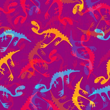 Dinozorlar ile popüler çocuk kamuflaj. Seamless modeli. Giyim Bebek stil camo tekrar yazdır. Öğe için kumaş, kaydırma kağıt veya duvar kağıdı tasarımı.