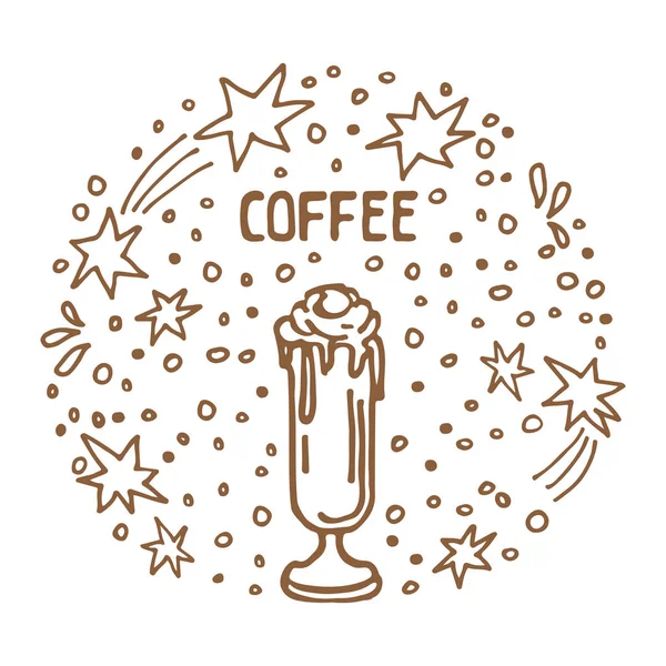Koffie doodle-15 — Stockvector