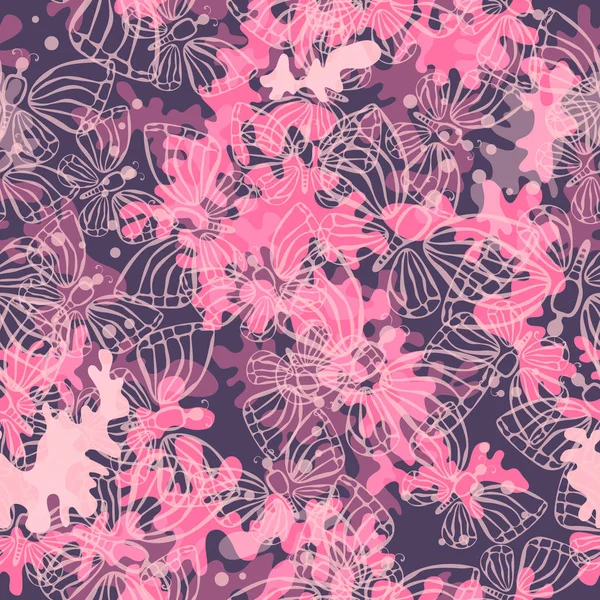 Trendy fashion camouflage seamless pattern. Clothing female and baby style camo repeat print. Design element for fabric, wrapping paper or wallpaper.