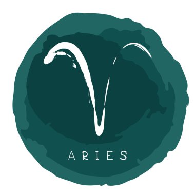 Zodyak işareti koç ile kara tahta grunge çerçeve beyaz arka plan üzerinde izole. Zodyak takımyıldızı. Öğe Astroloji ve astrolojik tahmin için Tasarla.