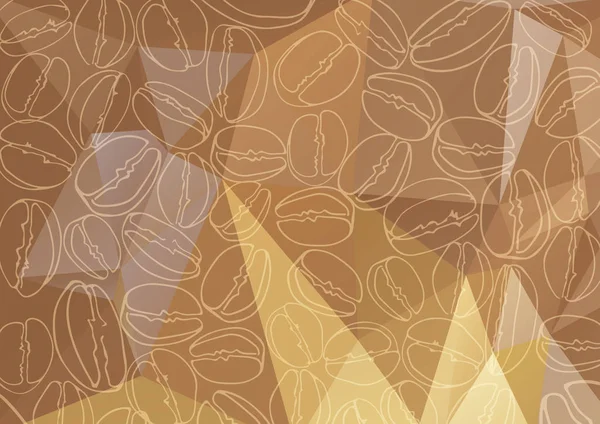Polygonální Pozadí Abstraktní Kávová Zrna Kávové Barvy Pozadí Prvek Návrhu — Stockový vektor