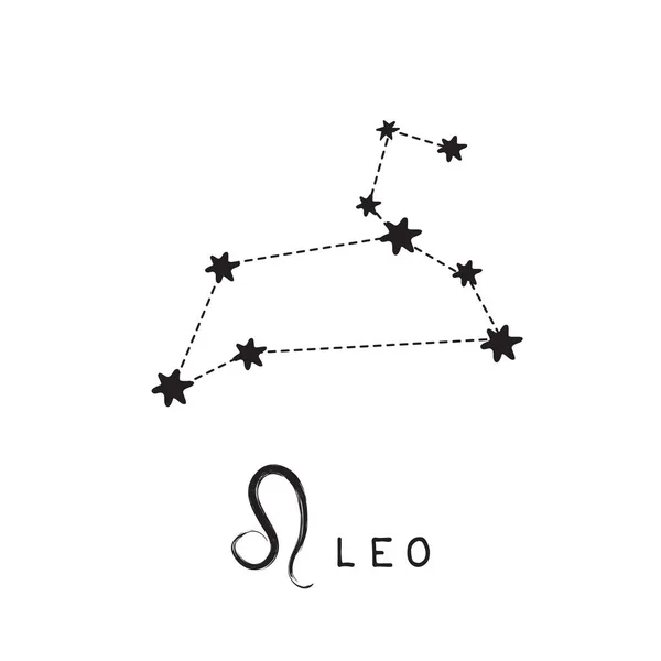 Leo beyaz arka plan üzerinde izole burç. Zodyak takımyıldızı. Öğe Astroloji ve astrolojik tahmin için Tasarla.