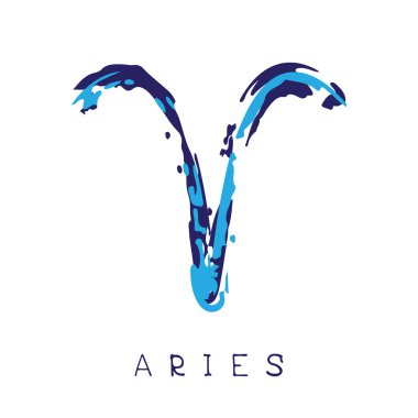 Beyaz arka plan üzerinde koç izole burç. Zodyak takımyıldızı. Öğe Astroloji ve astrolojik tahmin için Tasarla.