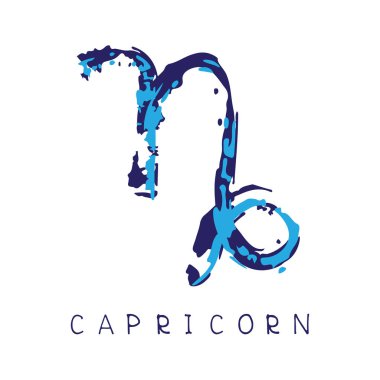 Beyaz arka plan üzerinde izole Oğlak burç. Zodyak takımyıldızı. Öğe Astroloji ve astrolojik tahmin için Tasarla.