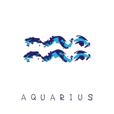 Beyaz arka plan üzerinde kova izole burç. Zodyak takımyıldızı. Öğe Astroloji ve astrolojik tahmin için Tasarla.