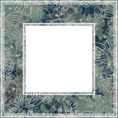 Trendy moda kamuflaj deseni ile sınır. Tasarım öğesi fotoğraf çerçeveleri veya ev dekor için.