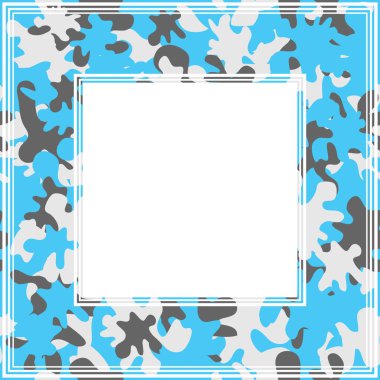 Trendy moda kamuflaj deseni ile sınır. Tasarım öğesi fotoğraf çerçeveleri veya ev dekor için.