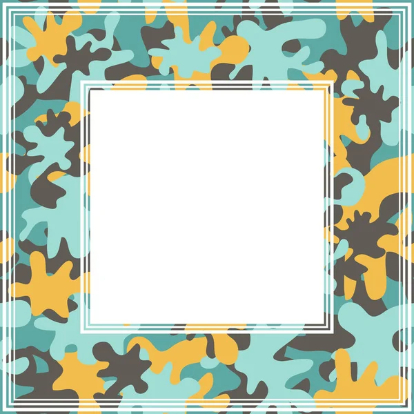 Bordure Avec Motif Camouflage Mode Mode Élément Conception Pour Cadres — Image vectorielle