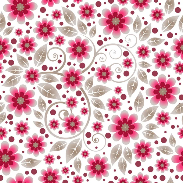 Motif Floral Sans Couture Illustration Vectorielle Romantique Élément Design Pour — Image vectorielle