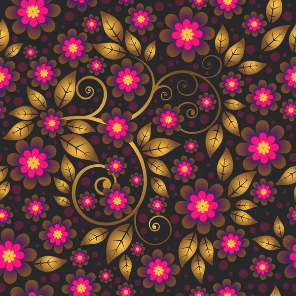 Florales Nahtloses Muster Romantische Vektorillustration Designelement Für Stoff Geschenkpapier Tapeten — Stockvektor