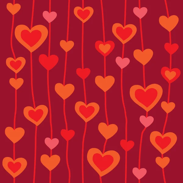 Бесшовный Рисунок Сердцами Романтическая Векторная Иллюстрация Дню Святого Валентина Элемент — стоковый вектор