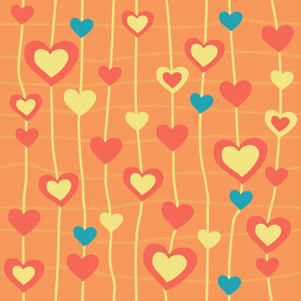 Vzor Bezešvé Srdíčky Romantický Vektorové Ilustrace Pro Valentines Den Designový — Stockový vektor