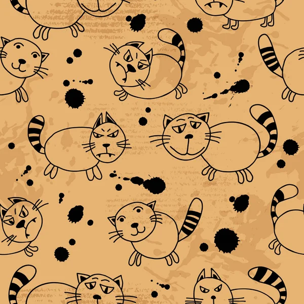 Doodle cats-20 —  Vetores de Stock