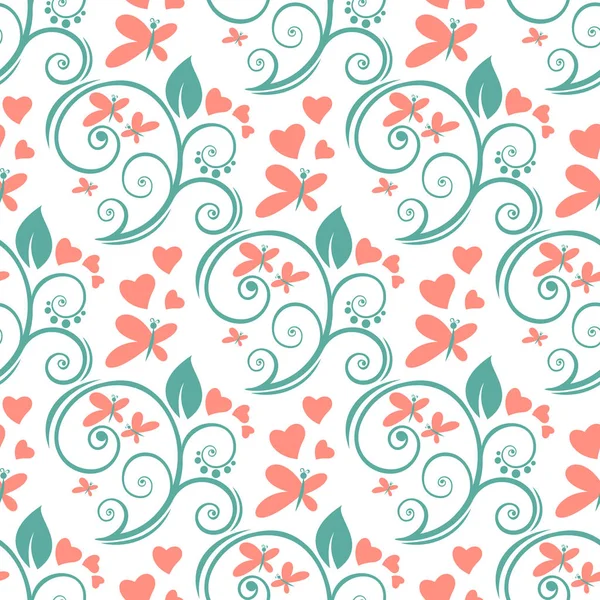 Floral sans couture-02 — Image vectorielle