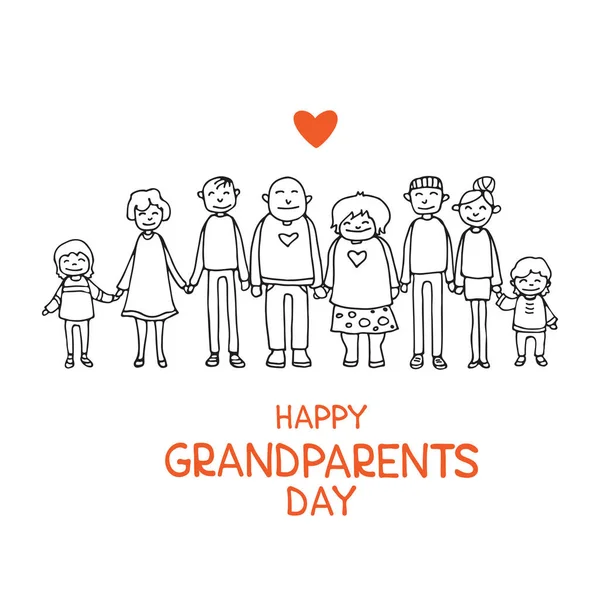 День-06 для бабушек и дедушек — стоковый вектор