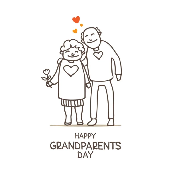 Büyükanne ve büyükbaba gün-07 — Stok Vektör