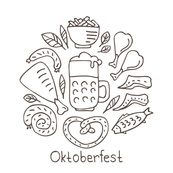 Oktoberfest Doodles-02 —  Vetores de Stock