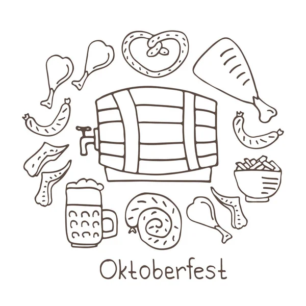 Oktoberfest Doodles-04 —  Vetores de Stock