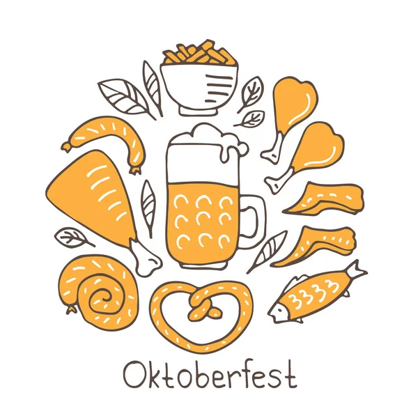 Oktoberfest doodles-09 — Stockvector