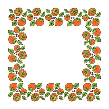 Hurma ağacı, beyaz arka planda izole edilmiş. El çizimi stili. Vektör çizimi. Broşür, broşür, poster, çıkartma için tasarım ögesi.