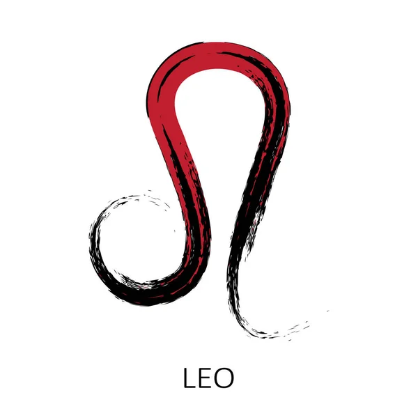 Dierenriem Teken Leo Geïsoleerd Witte Achtergrond Zodiac Sterrenbeeld Ontwerpelement Voor — Stockvector