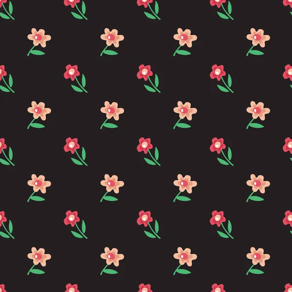 Summer Floral Seamless Pattern Vector Illustration Design Element Fabric Wallpaper — Stock Vector