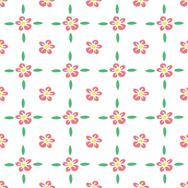 Padrão Sem Costura Floral Verão Ilustração Vetorial Elemento Design Para —  Vetores de Stock