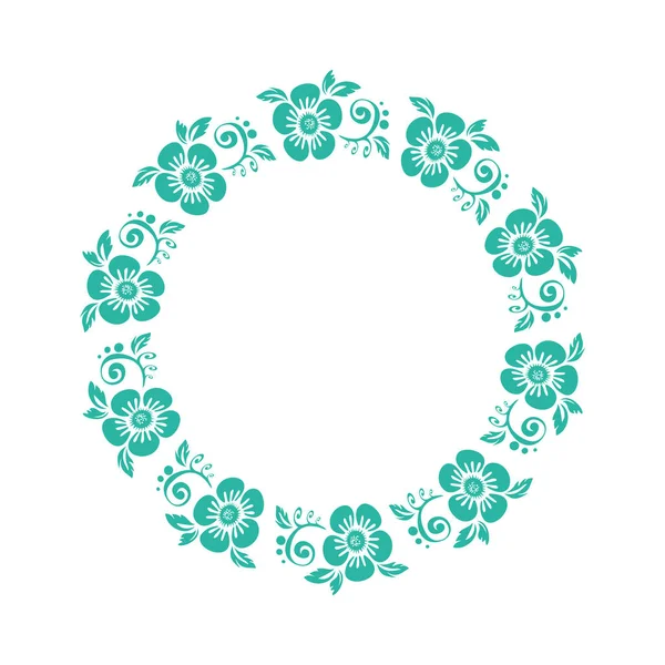 Květinové Okraje Izolované Bílém Pozadí Vektorová Ilustrace Design Pro Přání — Stockový vektor