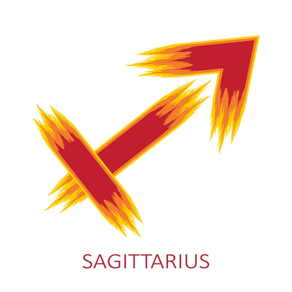 Ζώδιο Sagittarius Sagittarius Απομονώνονται Λευκό Φόντο Ζωδιακός Αστερισμός Στοιχείο Σχεδιασμού — Διανυσματικό Αρχείο