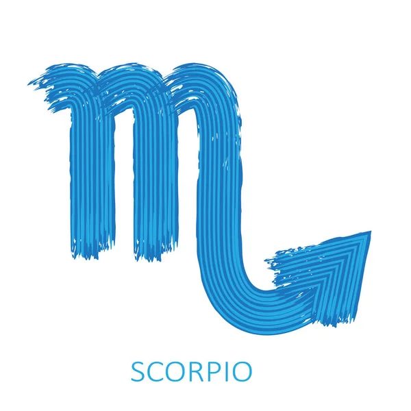 Знак Зодиака Scorpio Изолирован Белом Фоне Созвездие Зодиака Дизайн Элемента — стоковый вектор