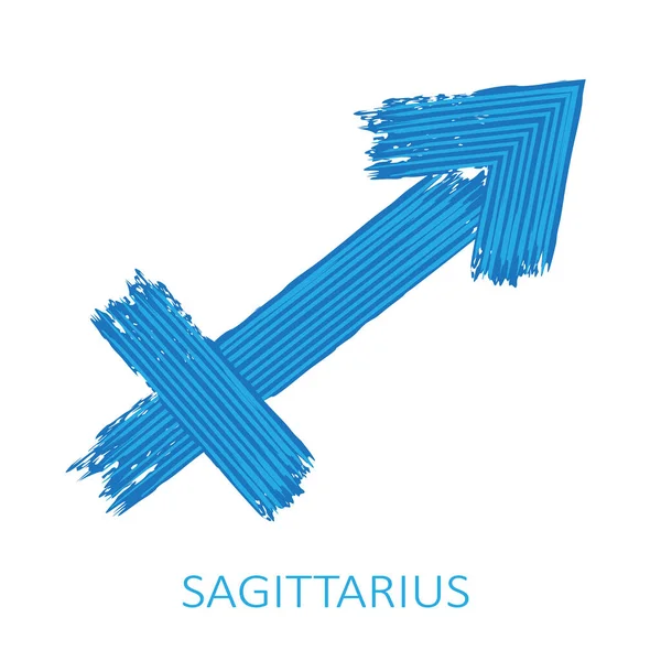 Ζώδιο Sagittarius Sagittarius Απομονώνονται Λευκό Φόντο Ζωδιακός Αστερισμός Στοιχείο Σχεδιασμού — Διανυσματικό Αρχείο