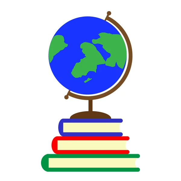 Globe szkoła i podręczników — Wektor stockowy
