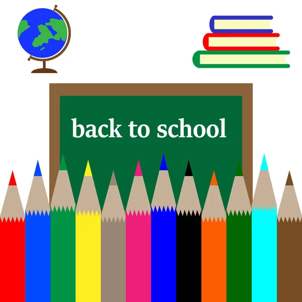 Back to school postcard — Stock Vector