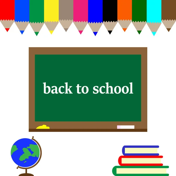 Back to school postcard — Stock Vector