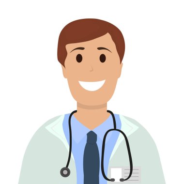 Doktor adam hastanede, düz tasarım