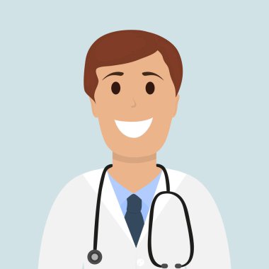 Doktor adam hastanede, düz tasarım