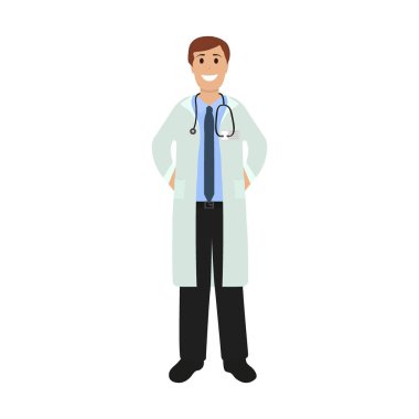 Doktor adam hastanede, düz tasarım