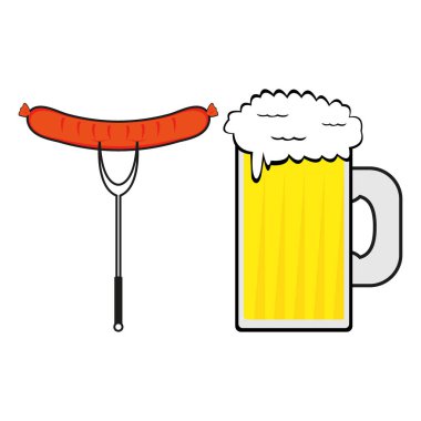 Sosis ve bir kupa bira