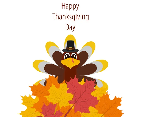 Thanksgiving day, banner with autumn leaves — Stock Vector