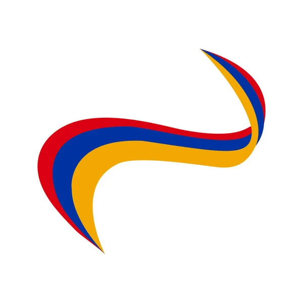 Ruban de la couleur du drapeau de l'Arménie — Image vectorielle