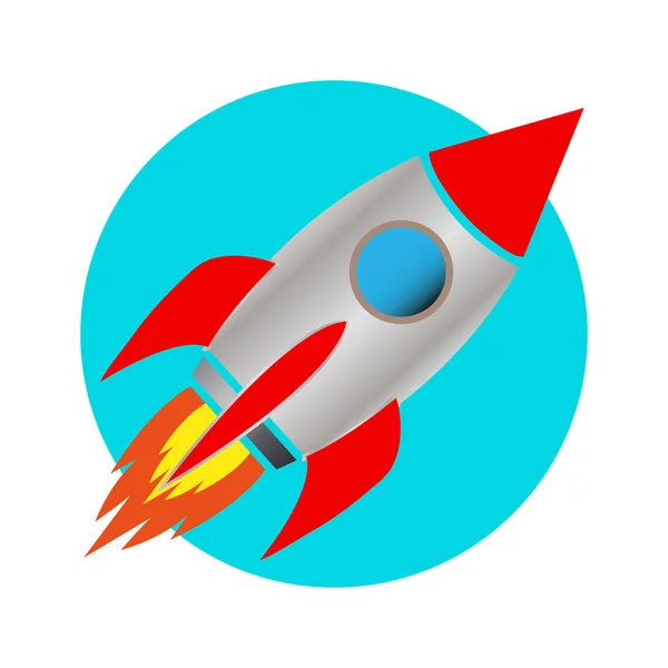 Ikona vesmírné rakety — Stockový vektor