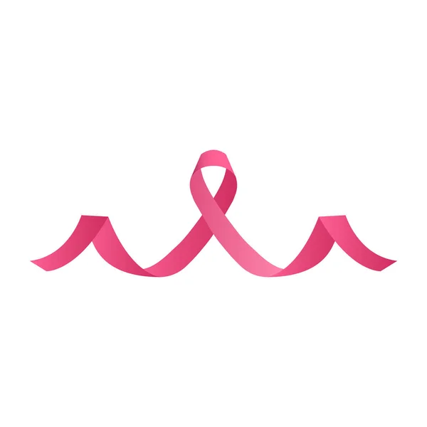 Pink ribbon symbol of the organizations supporting the program f — Stock Vector