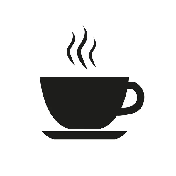 Kopp kaffe te varm dryck svart — Stock vektor